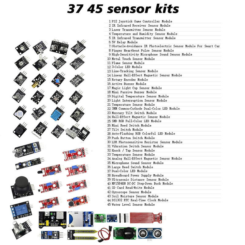 Sensor kit Sensor kit 45 senso - đánh giá và giá Dht11
