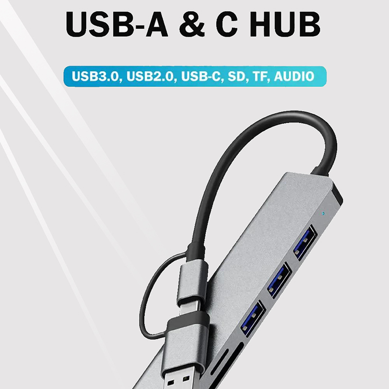 Type C Hub USB Splitter 8 In 1 - đánh giá và giá Sd Card Module