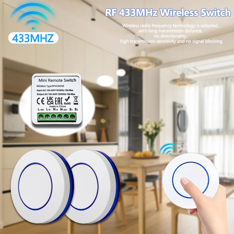 433HMz Wireless Light Switch 1 - đánh giá và giá Ir Remote Module