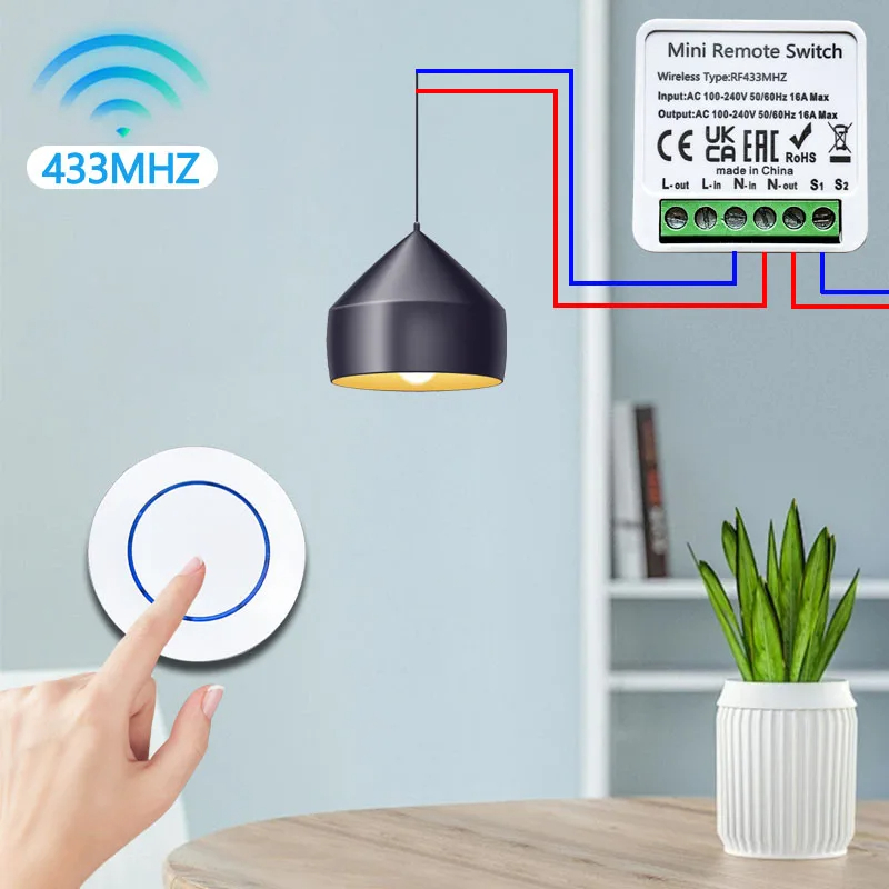 433HMz Wireless Light Switch 1 - đánh giá và giá Ir Remote Module