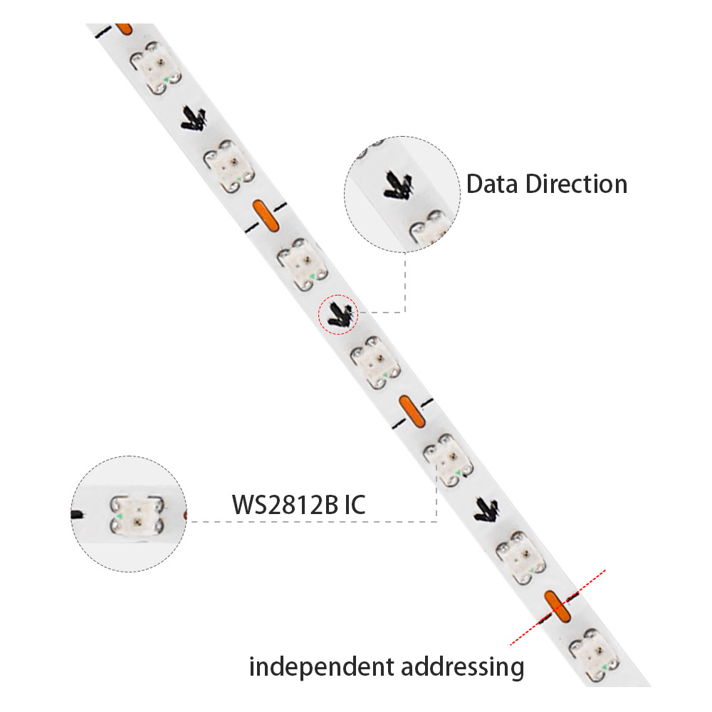 2.7mm WS2812B LED Strip Ultra  - đánh giá và giá Ws2812B Strip 5V